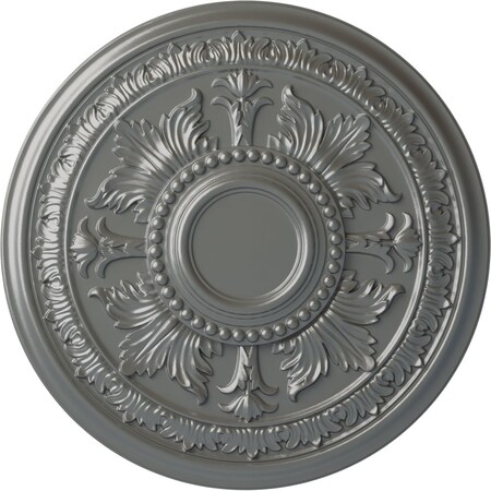Ekena Millwork Tellson Ceiling Medallion (Fits Canopies up to 6 3/4"), Hand-Painted Silver, 30 5/8"OD x 2 1/2"P CM30TESLS